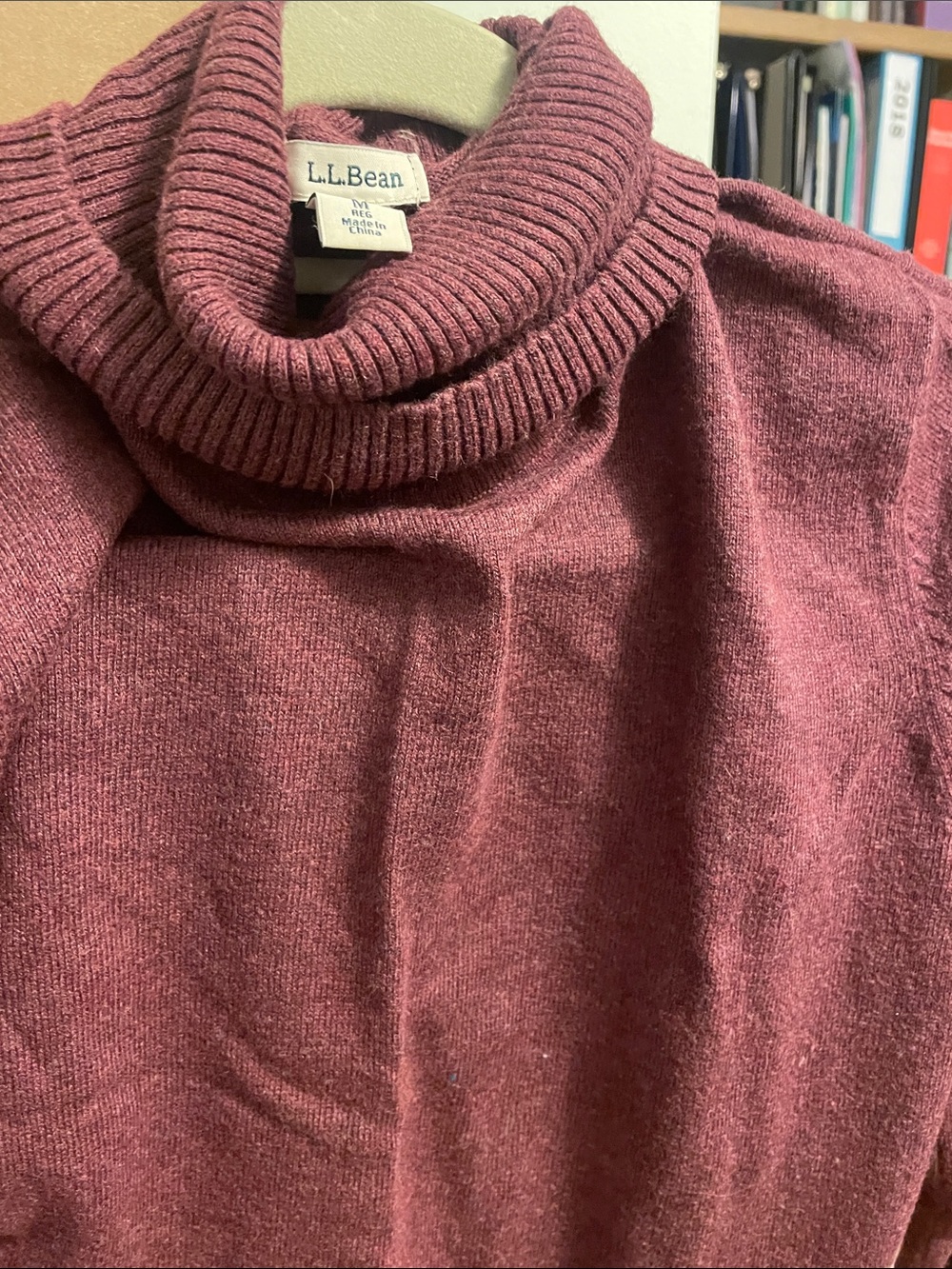 L.L. Bean Women's Turtleneck Sweater - Mauve Rose